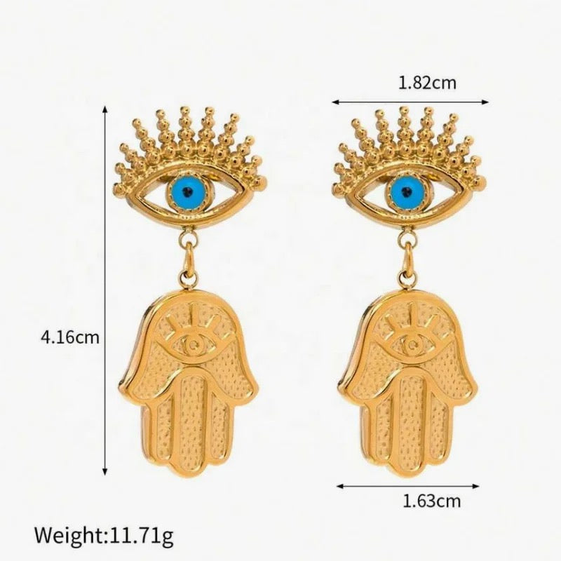 Hamsa Eye Earrings