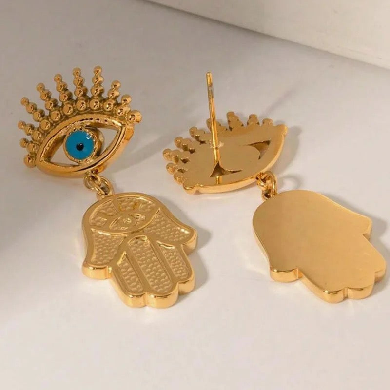 Hamsa Eye Earrings