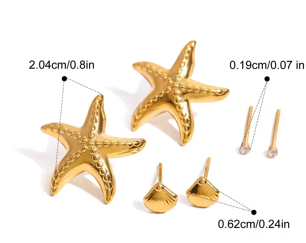 Starfish Studs Set