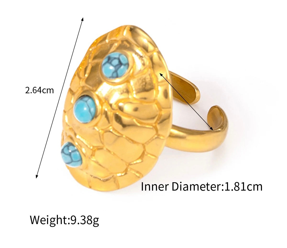 Turtle Turquoise Ring