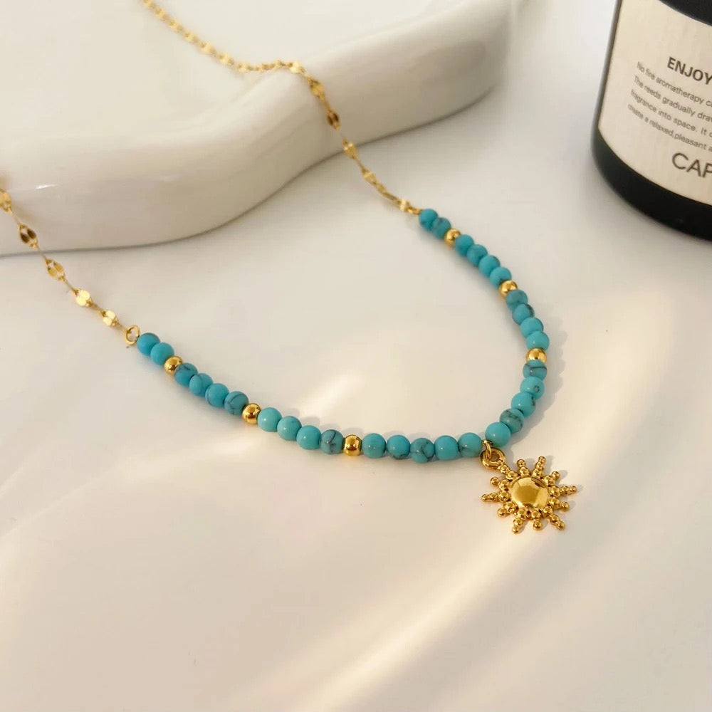 Turquoise Sun Necklace