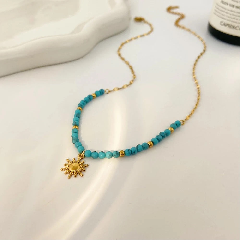 Turquoise Sun Necklace