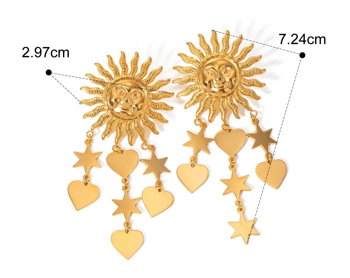 Sun Tassel Earrings