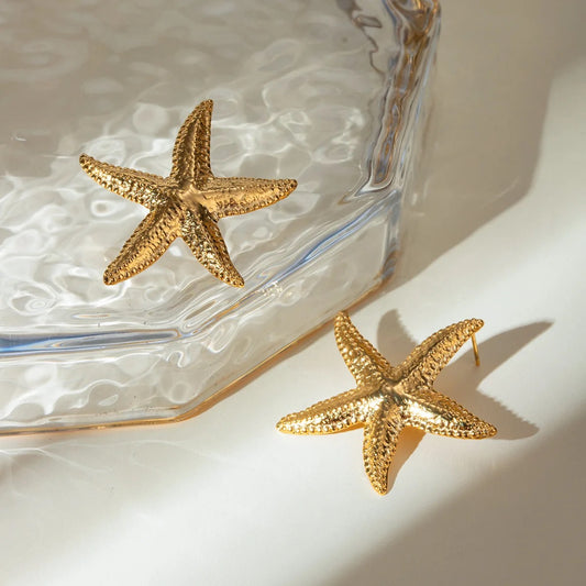 Textured starfish Studs