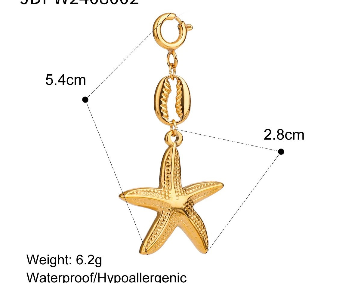 Starfish Shell Charm